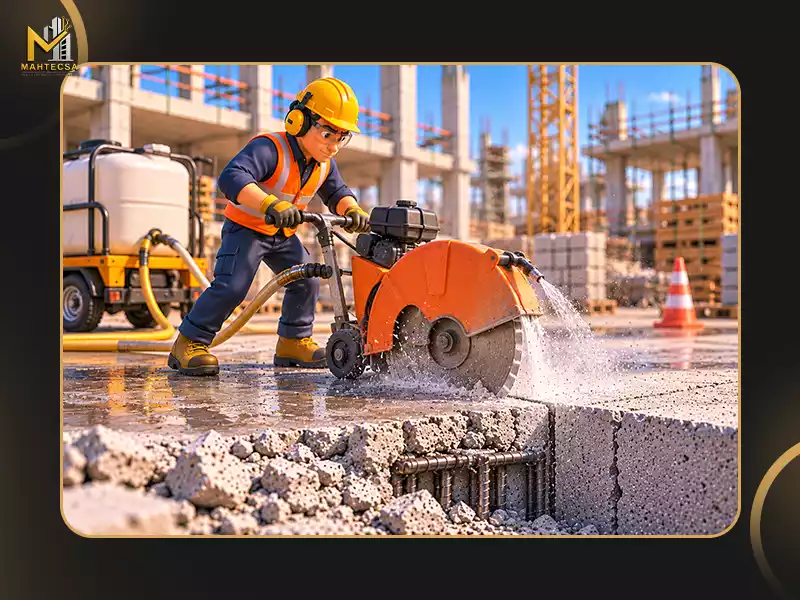 انواع روش تخریب بتن: 7. تخریب بتن با دستگاه برش بتن