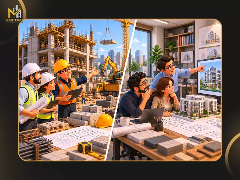 تفاوت شرکت ساختمانی با دفتر مهندسی چیست؟